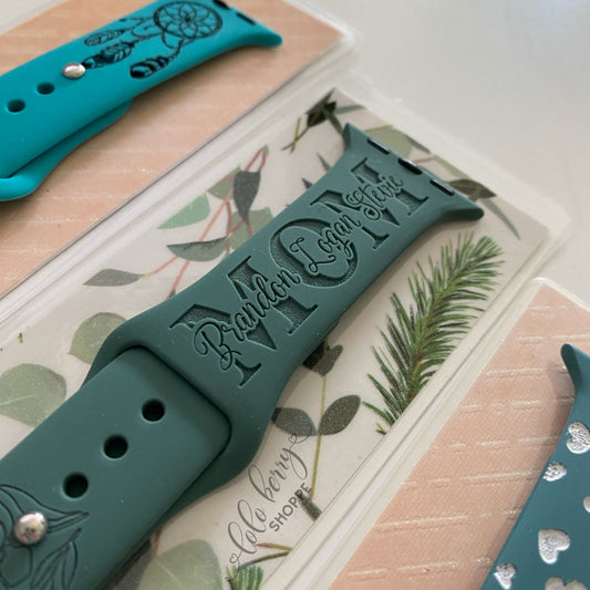 Custom order smartwatch band, replacement band, custom engraved watchband