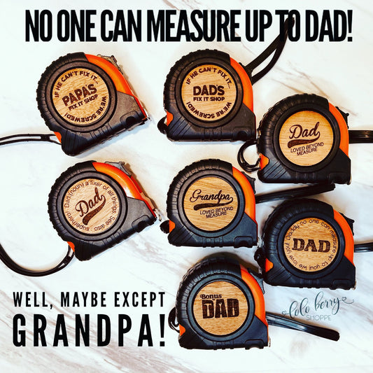 Measuring tape, Dad measuring tape, Father’s Day gift, Tool Box Accessories, dad stocking stuffer