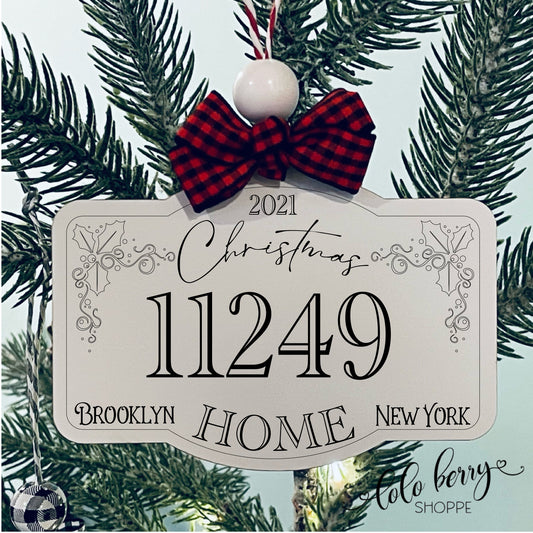 Postal Code Ornament, Home ornament, Zip Code ornament
