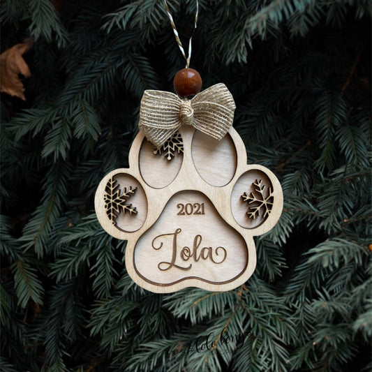 Paw Print Ornament, Pet Ornaments, 2021 Pet oranaments, pawprints,
