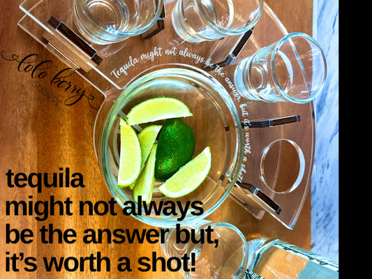 Tequila Shot Tray, Shot Tray, Tequila Tray, Barware