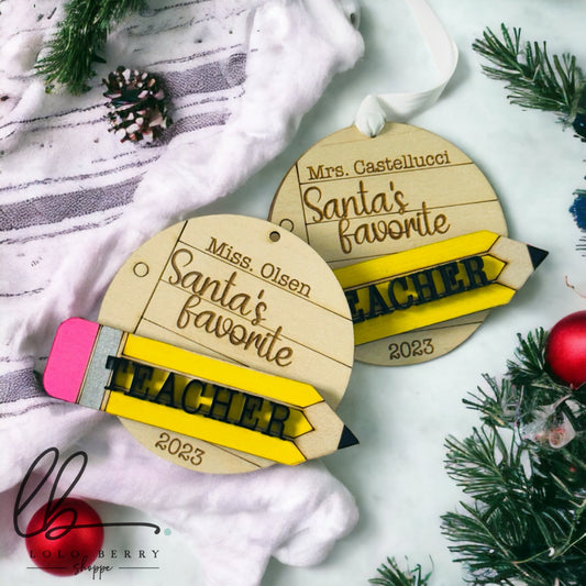 Teacher Ornaments, Teacher gifts, Teacher Holiday Ornament, Class Gifts