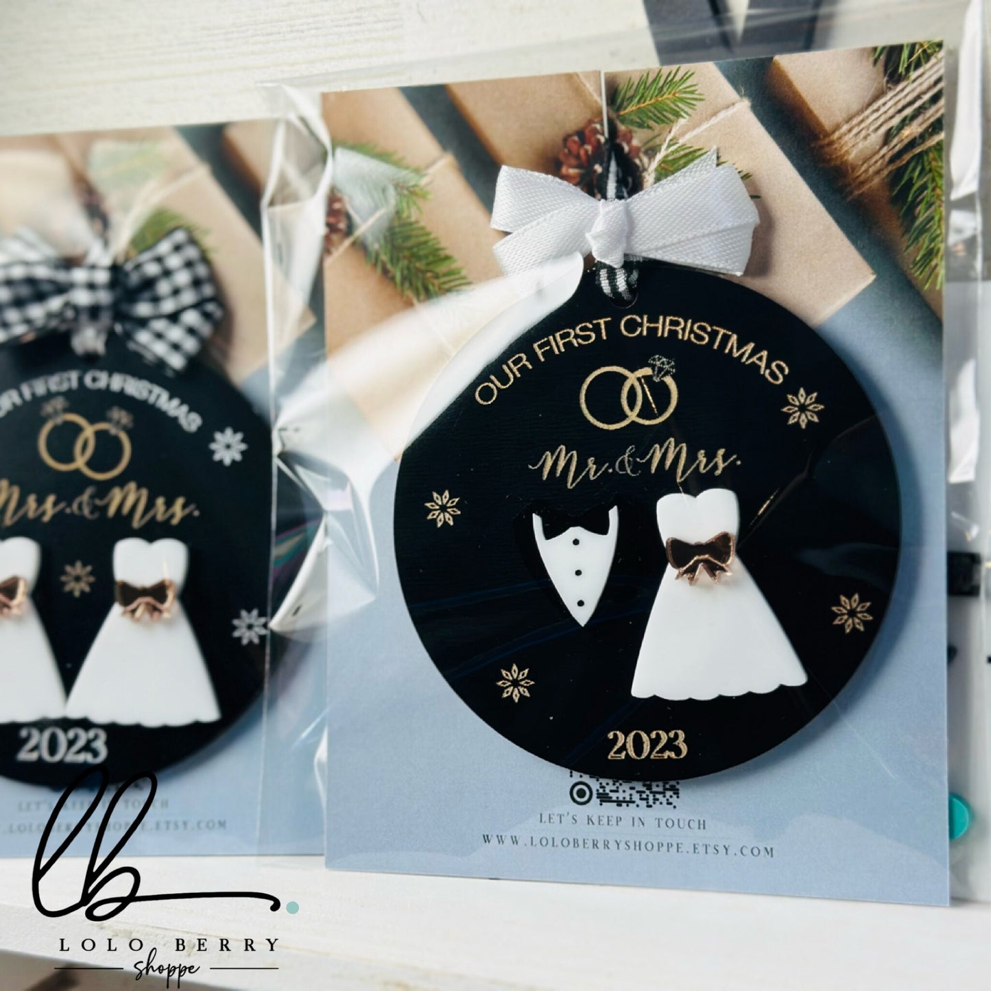 Mr and Mrs Ornament, Just Married Ornament, First Christmas Married, Wedding Ornament, Mrs and Mrs, Mr and Mr, Christmas love