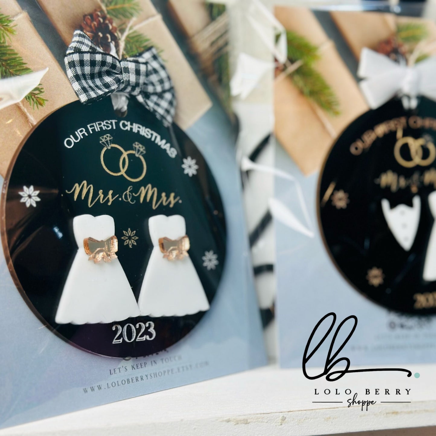 Mr and Mrs Ornament, Just Married Ornament, First Christmas Married, Wedding Ornament, Mrs and Mrs, Mr and Mr, Christmas love